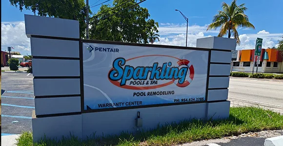 Sparkling monument sign by Shark Signs LLC
