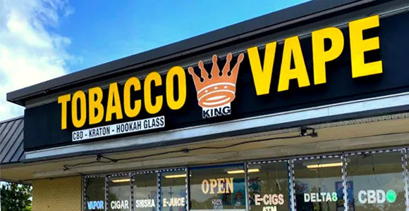 Tobacco & Vape store branding by Shark Signs LLC