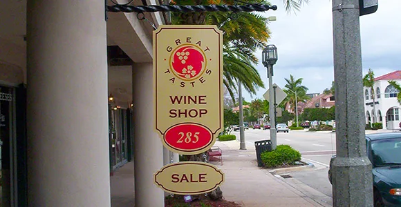 Wine bar interior sign by Shark Signs LLC
